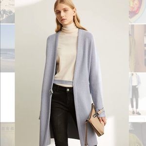 cardigan light lilac blue color